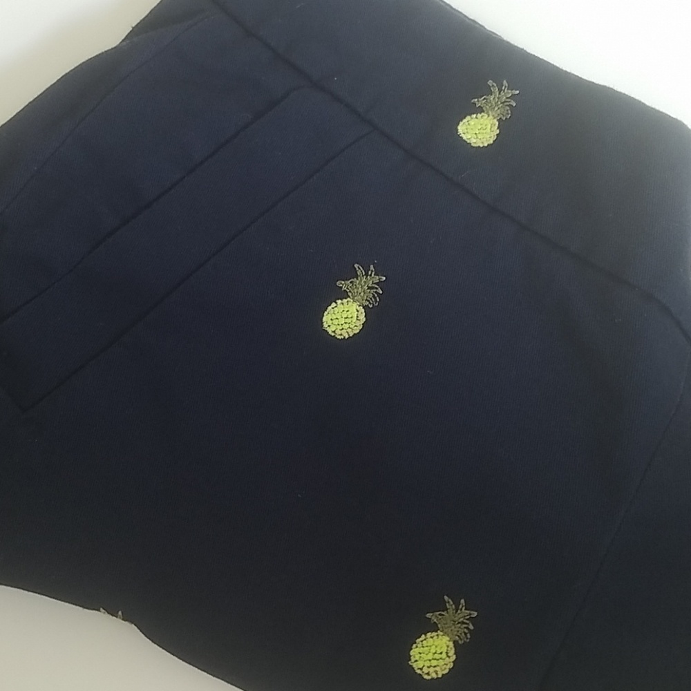 Jcrew Navy Pineapple Chino Shorts EUC - Picture 5 of 5
